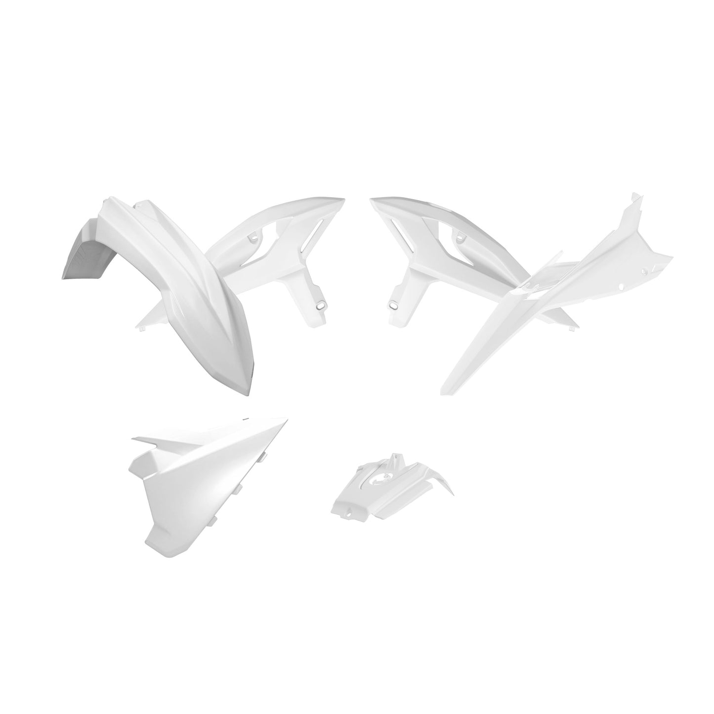 Racetech Plastic Kit RR125/200/250/300/350/450 25 (6 pcs) White