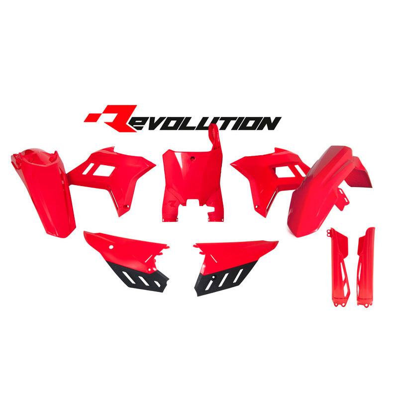 Racetech Plastic Kit CRFR250 22-24/CRFR450 21-24 (9 pcs) Honda Red
