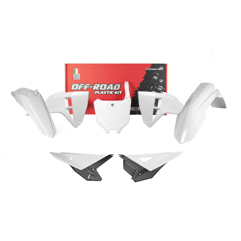 Racetech Plastic Kit CRFR250/450 25 (5 pcs) White / Black