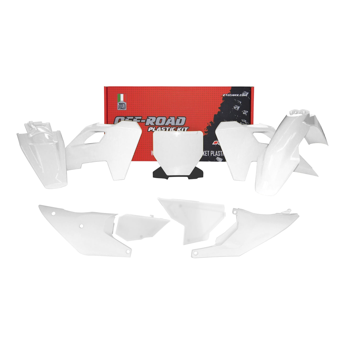 Racetech Plastic Kit TC125/250/300/350/450 23-24 (5 pcs) White