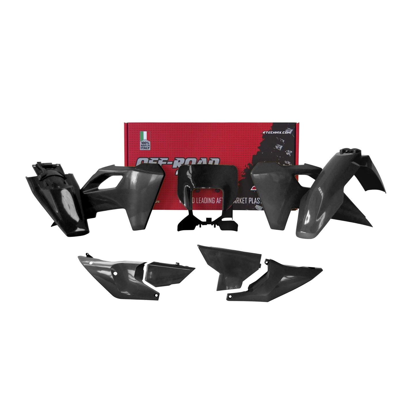 Racetech Plastic Kit FE150/250/300/350/450 24 (7 pcs) Black