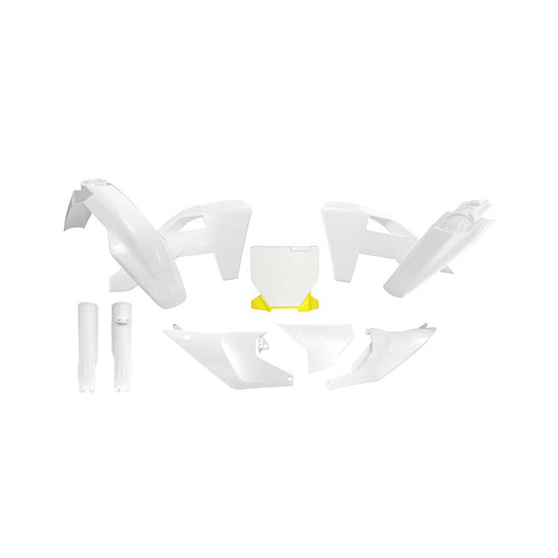 Racetech Plastic Kit FC250/350/450/TC125/150/250 25 (7 pcs) OEM / White / Husqvarna Lemon Yellow