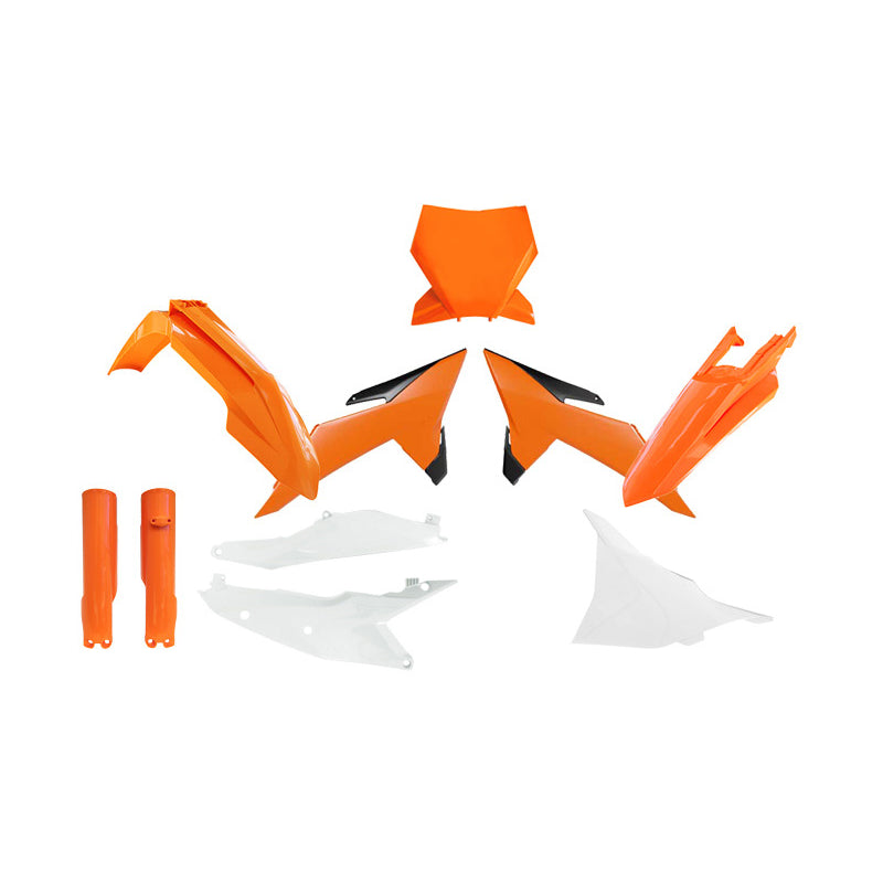 Racetech Plastic Kit SX125/250/300/SXF250/350 25 (7 pcs) OEM / KTM Orange / Black / White