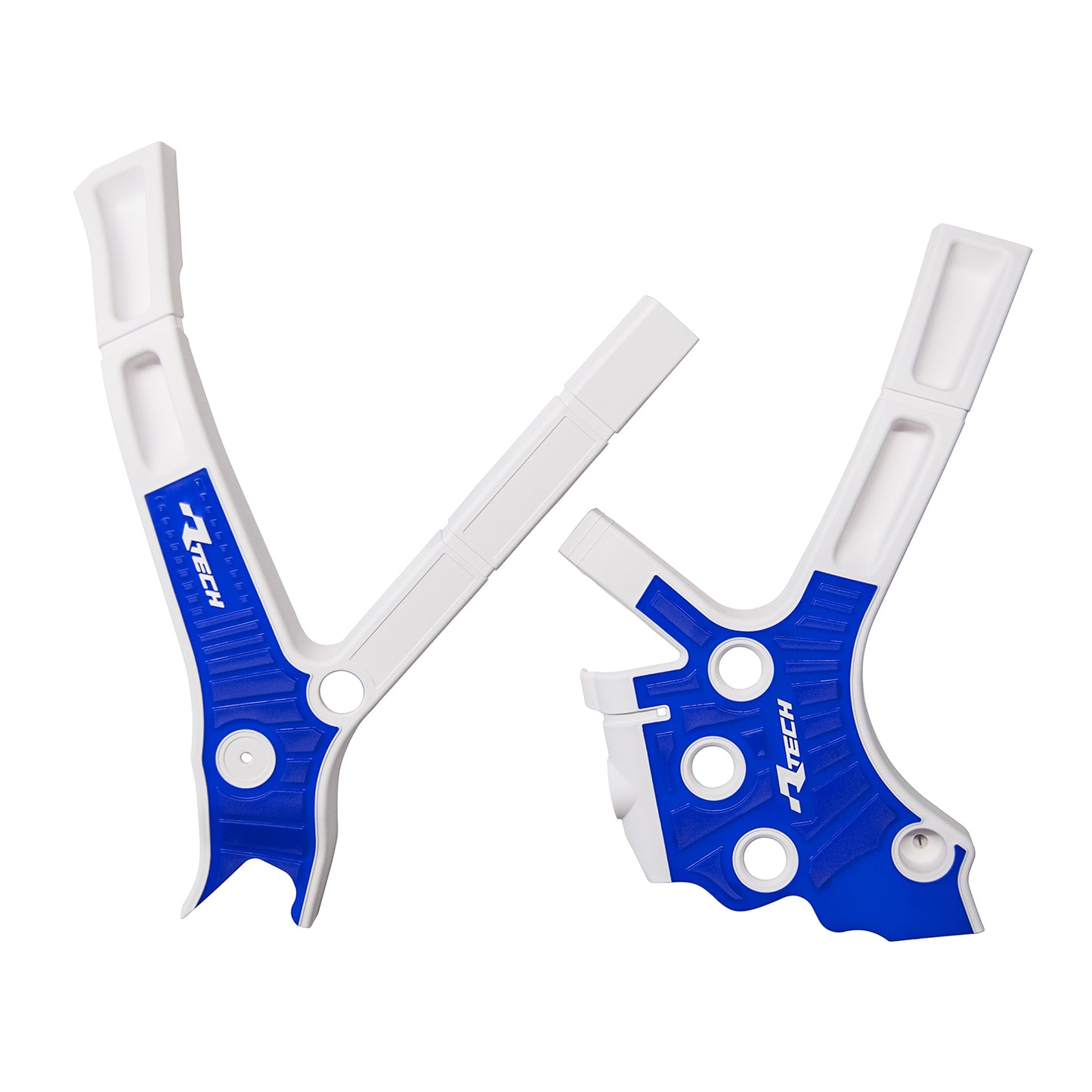 Racetech Frame Guard YZ125/250 05-24/XE125/250/300 21-24 White / Yamaha Blue