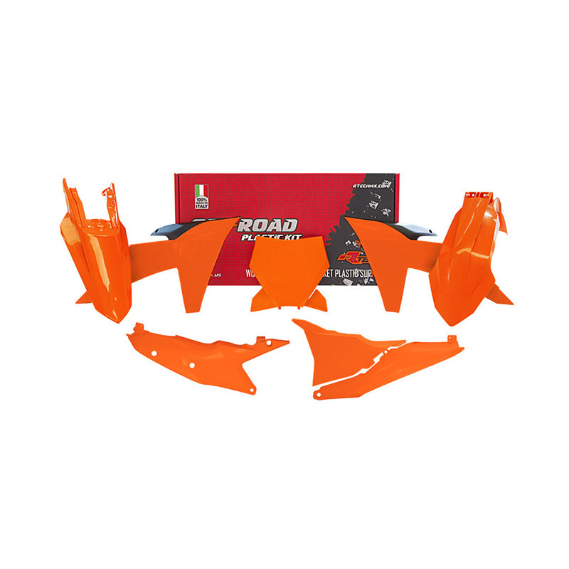 Racetech Plastic Kit SX125/250/300/SXF350/450 23-24 (6 pcs) KTM Orange / Black