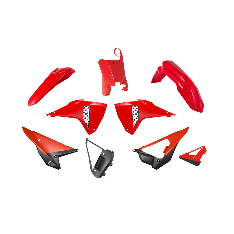 Racetech Plastic Kit REV CRFR250/450/CRFRWE250 25-26 (7pcs) Honda Red