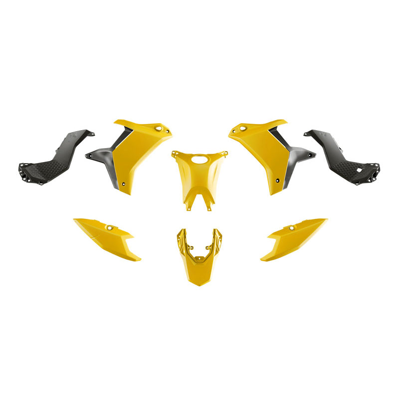 Racetech Plastic Kit T7 25-26 (7 pcs) Yamaha Yellow / Black