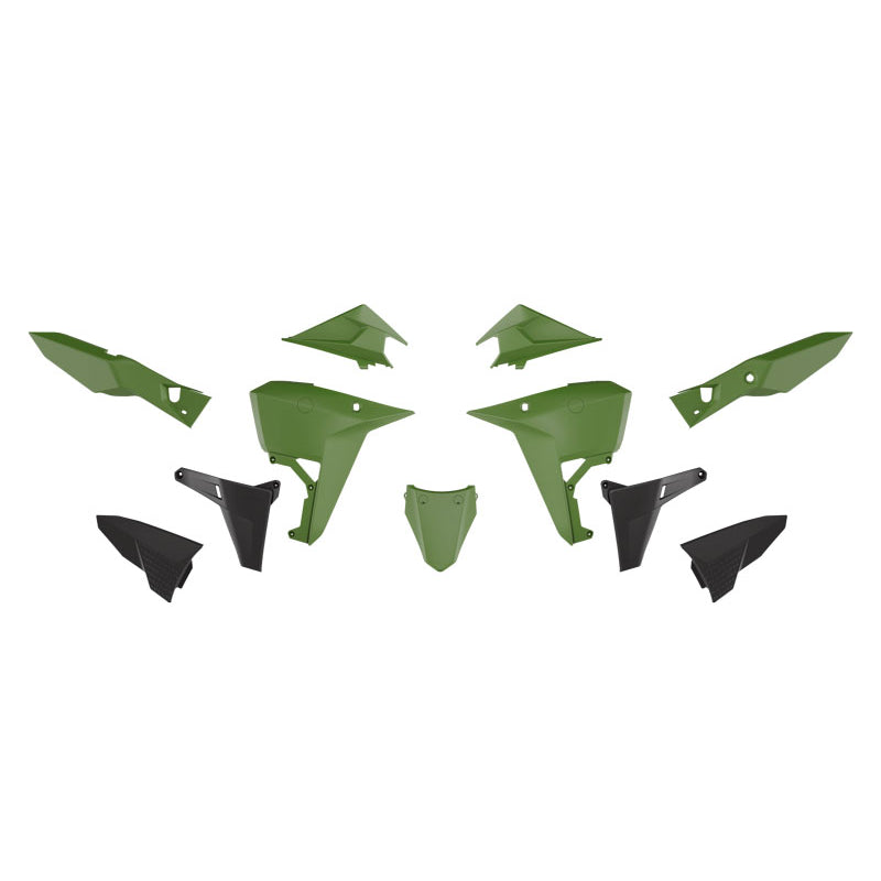 Racetech Plastic Kit Kove 800 XPro/Rally 24-26 (7 pcs) Military Green / Black
