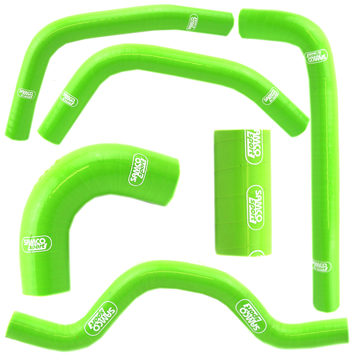 SAMCO HOSE KIT KAWASAKI OEM Design, 6 PIECE KIT, GREEN, KAW-58 GN