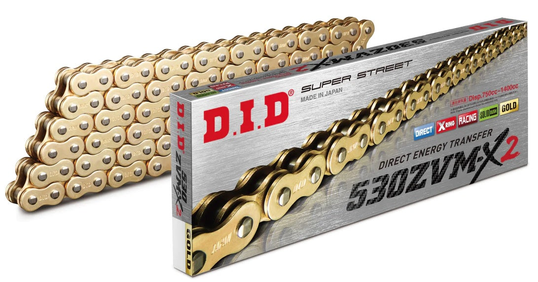 DID 530ZVM-X GOLD CHAIN 122L, DID530ZVMXGG122, 530ZVM-X, 3012662, ROAD, MC