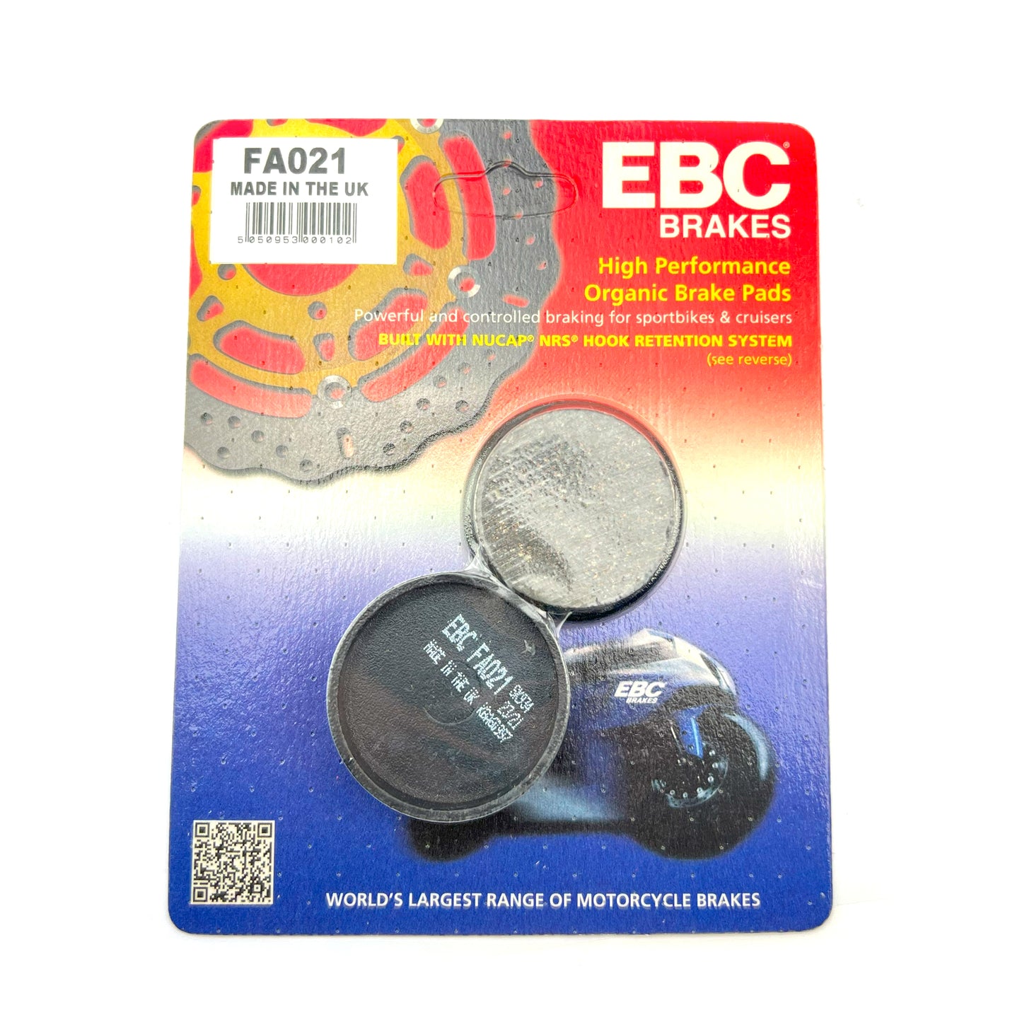 BRAKE PADS DISC SEMI-METAL, EBC FA021 / FA21YFM ATV