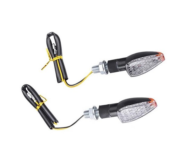 INDICATORS LED OVAL SHORT CLEAR PAIR OF MINI BLINKERS