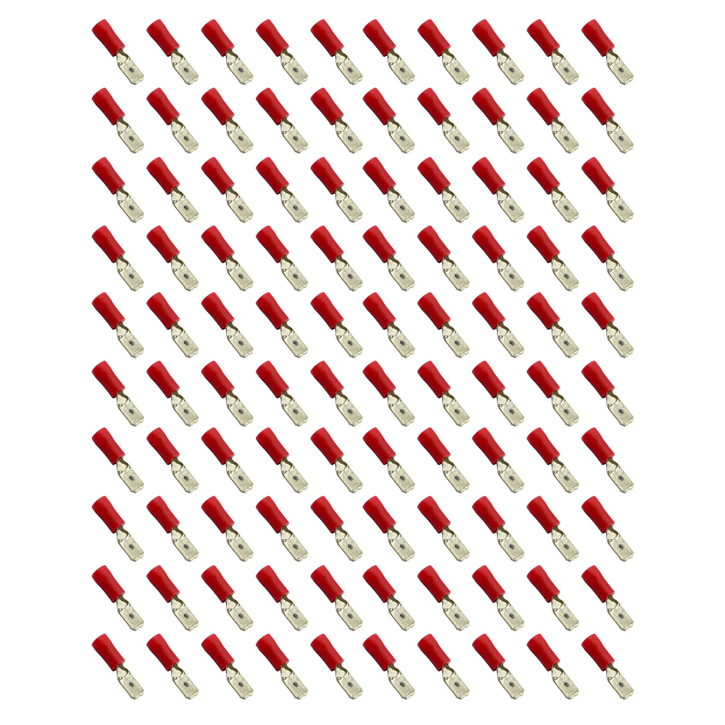TERMINAL RED SPADE MALE PK100, PACK OF 100 / T6.3mm