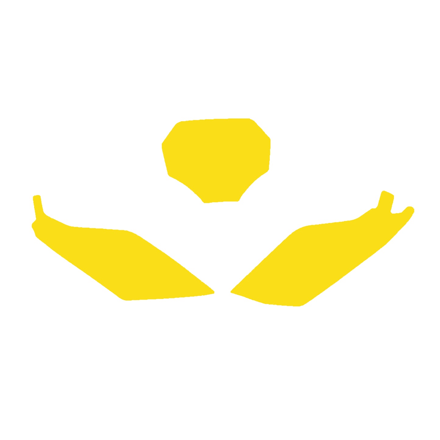 YZ450F 2023 YAMAHA PRE CUT, BLACKBIRD 3233/40 YELLOW, NUMBER BOARD BACKGROUNDS