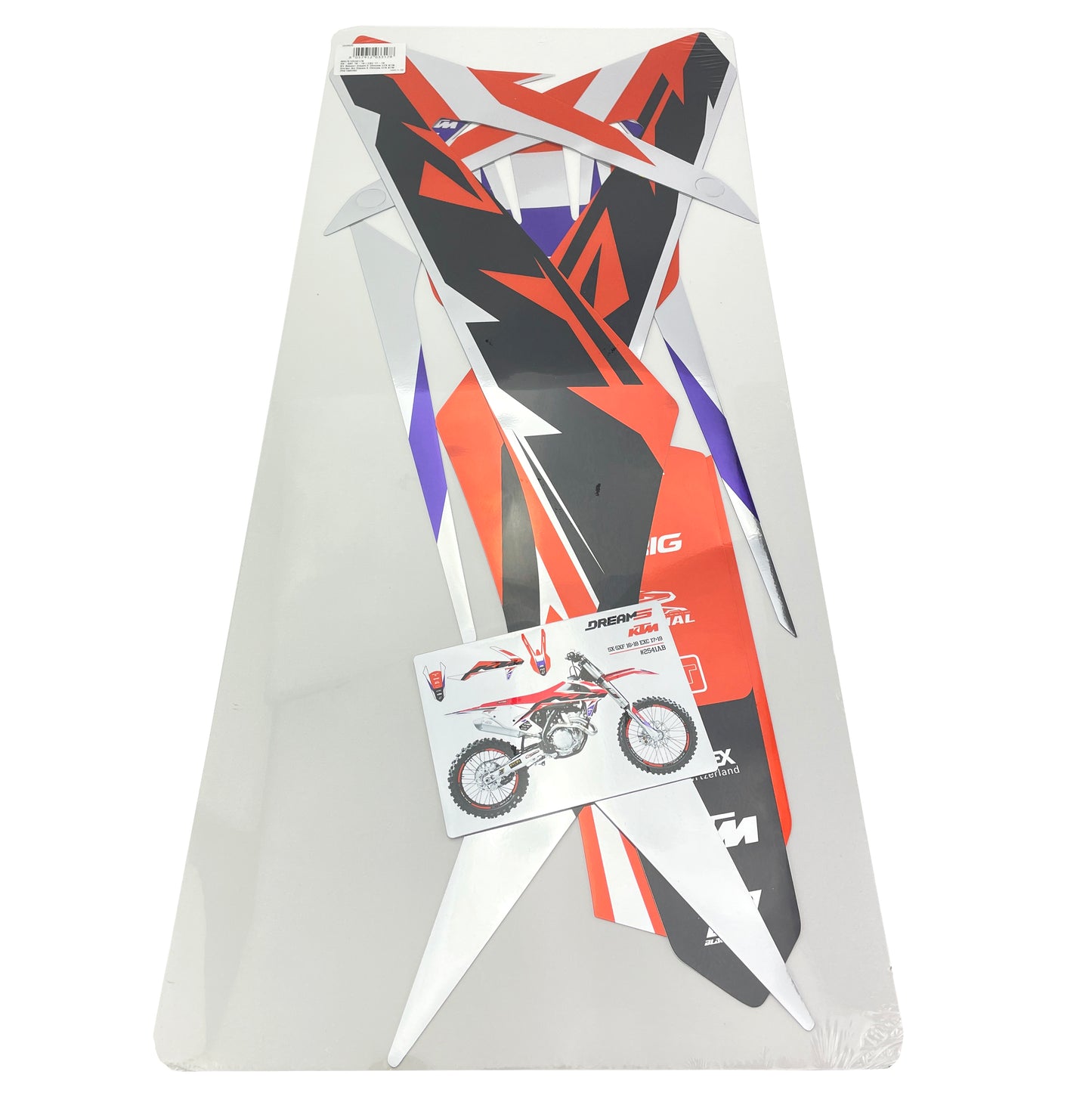 16-18 SX/SXF 17-19 EXC KTM DREAM 5 CHROME EFX GRAPHICS, NOT 250 2 STROKE 2016, BLACKBIRD 2541ABCRO