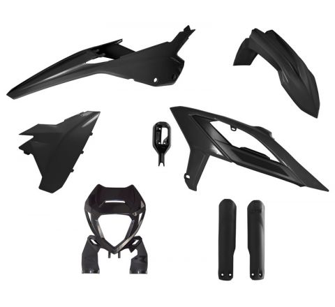 Beta RR 125 Plastic Kit / Body Set – Black – 2023–2024