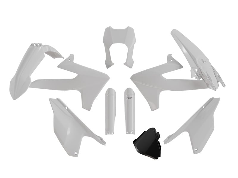 WHITE PLASTIC KIT TRIUMPH TF 250-E/450-E, R-TECH R-KITTRI-BN0-026