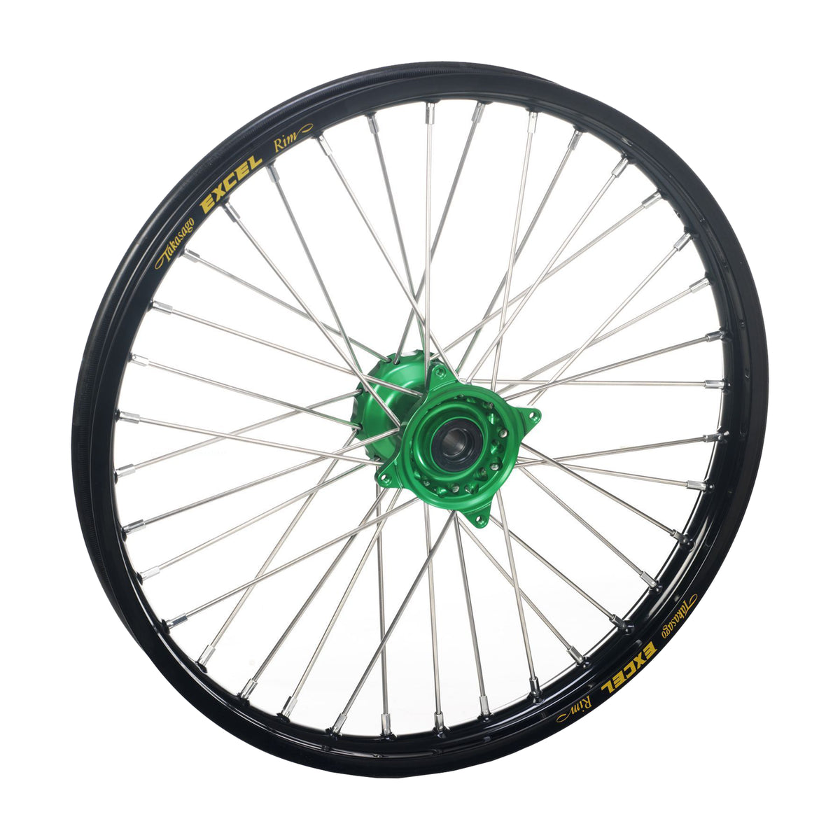 Haan Rear Wheel Black Rim/Green Hub (19 x 2.15) Kawasaki KX/KXF 125-450 03-24