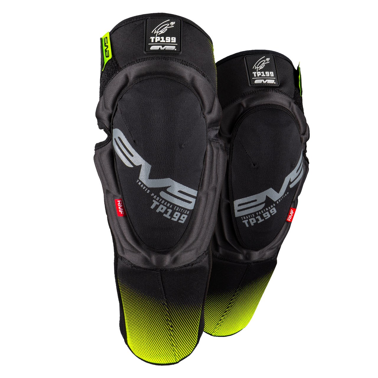 EVS TP199 Knee Guards (Black/Hi-Viz) Pair, Size Youth