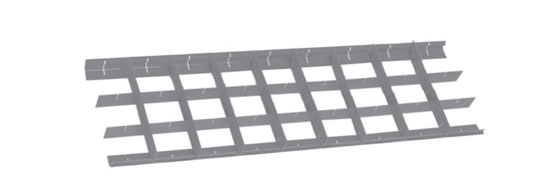 Crossed Partitions for RSC24AXL Drawer 882x367mm 70mm Height - Beta Tools 8889C3/7