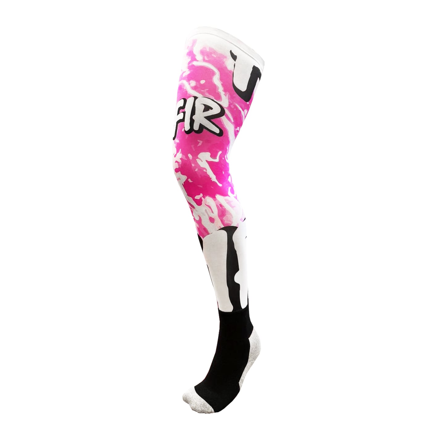 KNEE BRACE MX ENDURO SOCKS WITH FIR PINK DESIGN SIZE S/M SIZE UK 3-7