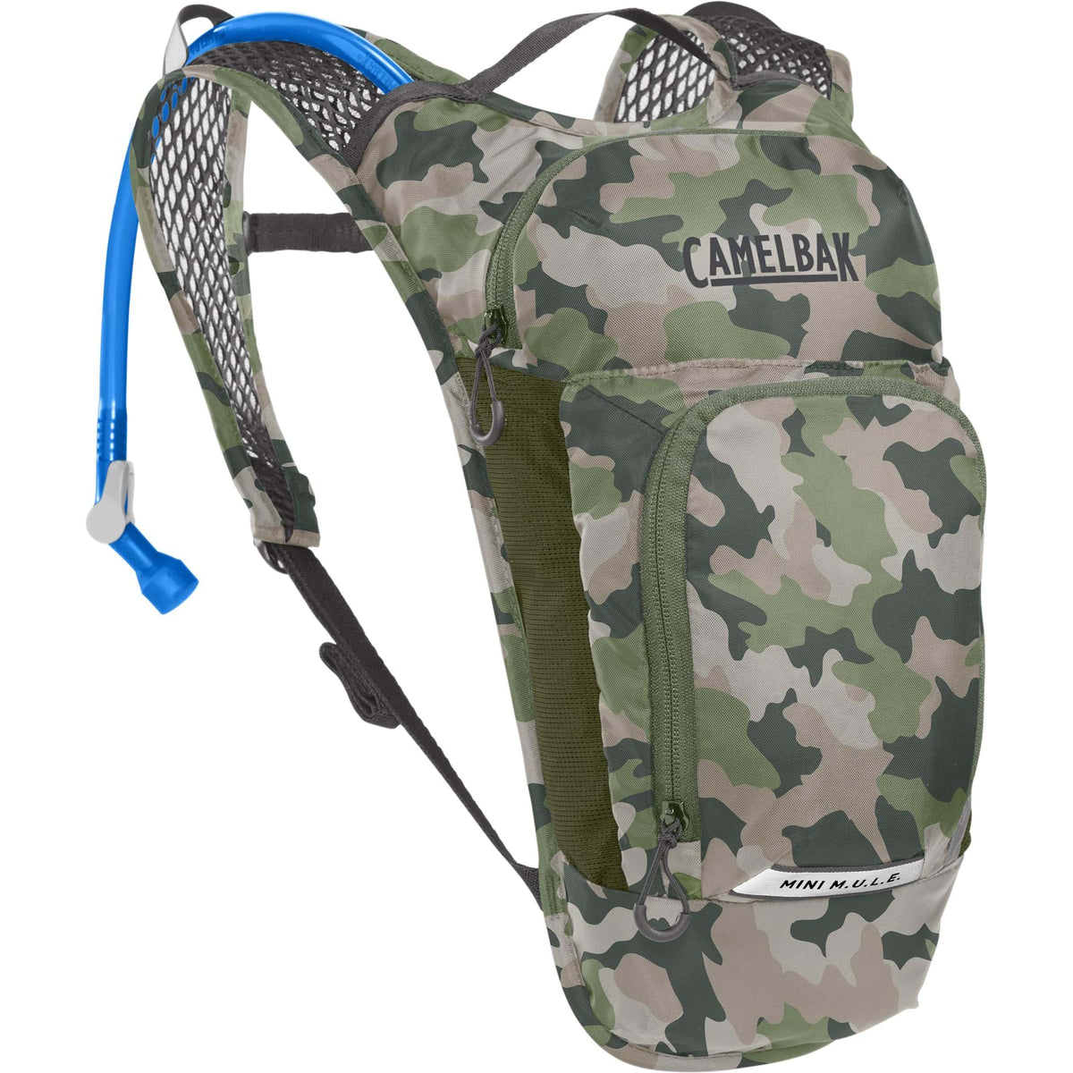 CAMELBAK KIDS' MINI M.U.L.E. HYDRATION PACK 3L WITH 1.5L RESERVOIR 2023: CAMO CBKMMB5
