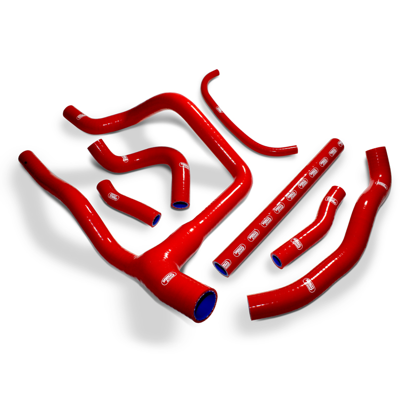 SAMCO HOSE KIT HONDA, 7 PIECE KIT, RED, HON-121-RD