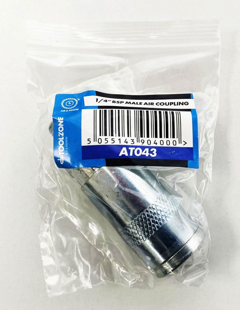 AIR COUPLING QUICK RELEASE 1/4" BSP MALE THREAD - TOOLZONE KDPAT043