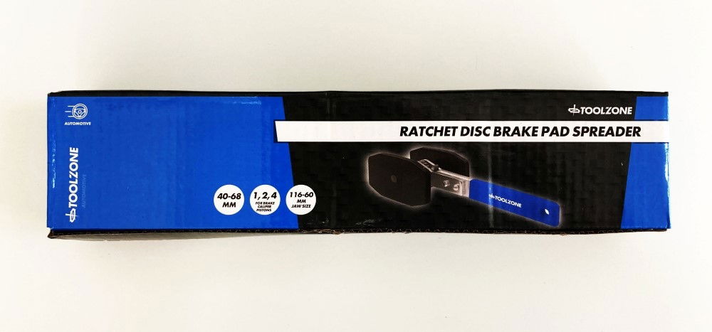 RATCHET DISC BRAKE PAD SPREADER 40-68mm JAW 116-60mm - TOOLZONE KDPAU368