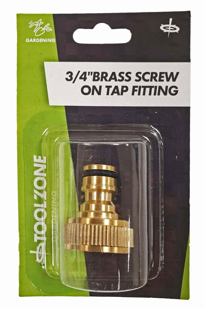 TAP FITTING 3/4" BRASS SCREW ON - TOOLZONE KDPGD155
