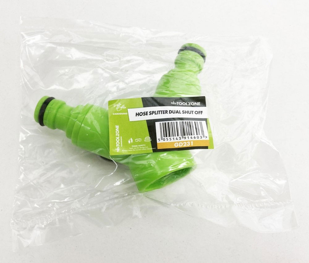 HOSE SPLITTER DUAL SHUT OFF 3/4" THREAD - TOOLZONE KDPGD231