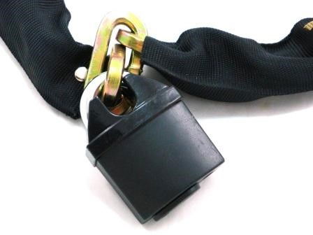 CHAIN 1100mm x 10mm WITH 65mm HEAVY DUTY PADLOCK AND 3 KEYS - TOOLZONE KDPLK074