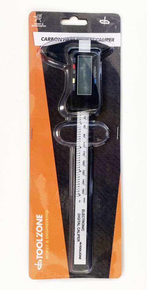 DIGITAL VERNIER CARBON FIBRE 0-150mm 0-6" - TOOLZONE KDPMS052
