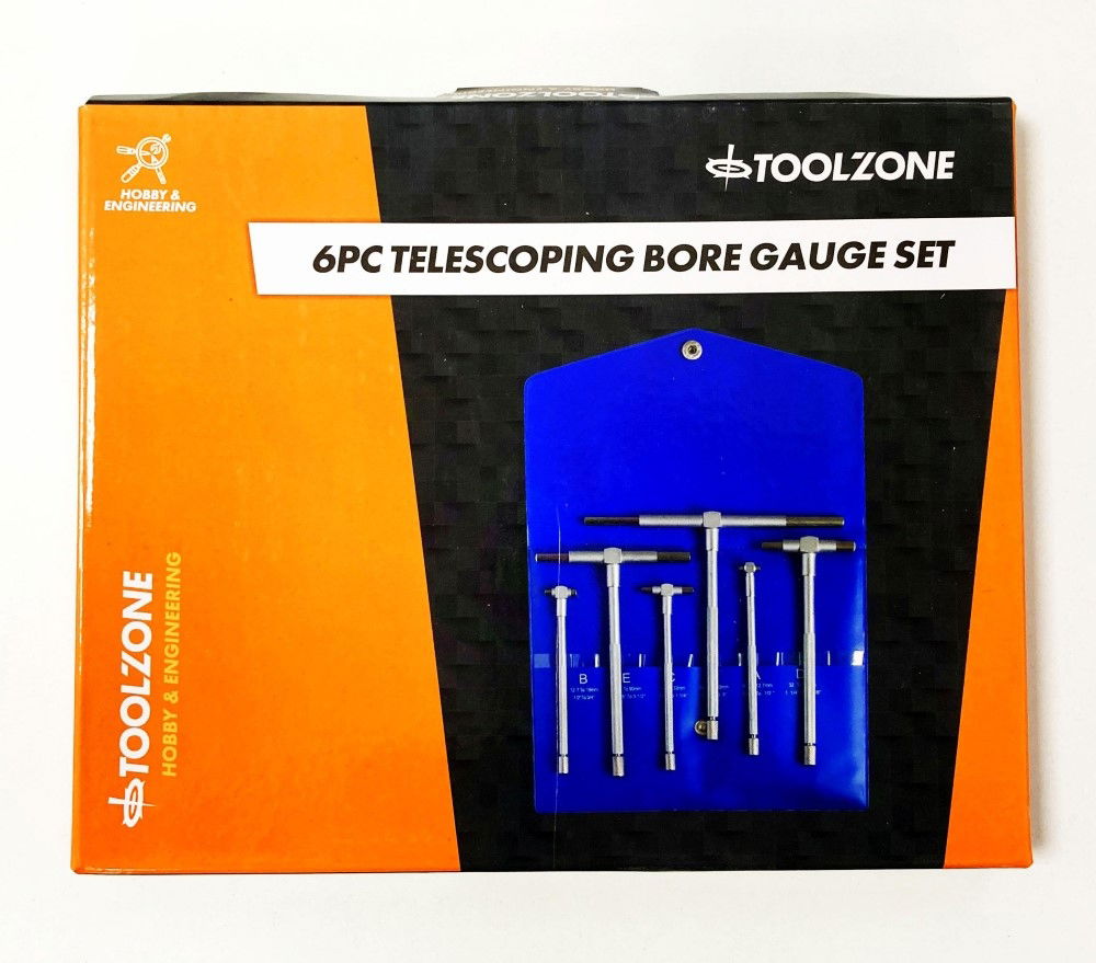 TELESCOPING GAUGE SET 6PC STAINLESS STEEL 5/16-6" - TOOLZONE KDPMS059
