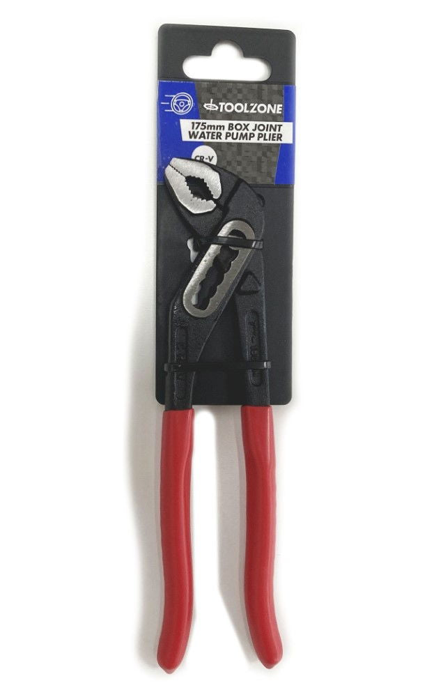 WATER PUMP PLIERS BOX JOINT 180mm CRV BLACK FINISH - TOOLZONE KDPPL141