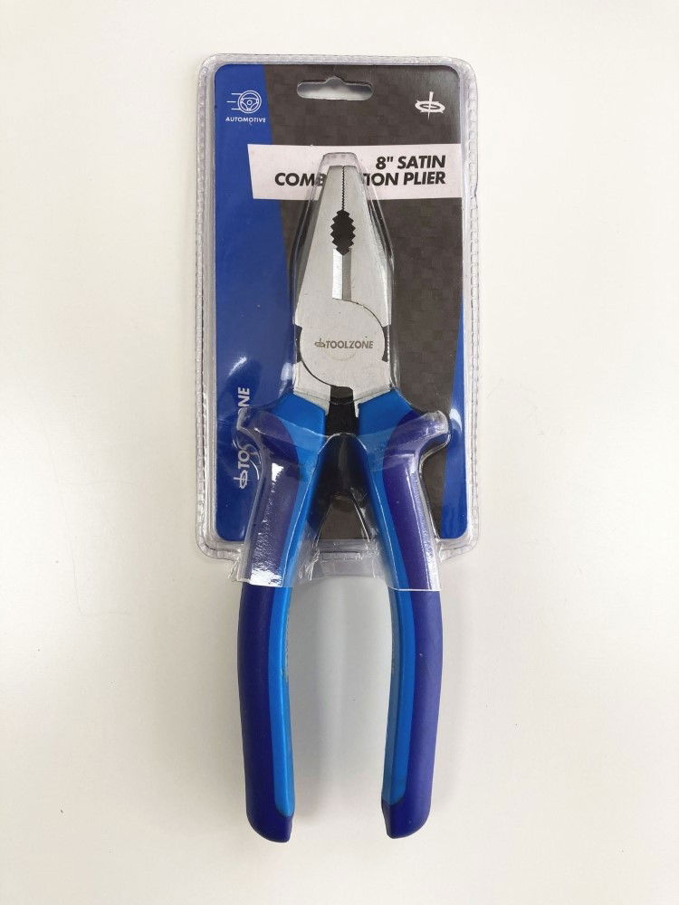 COMBINATION PLIER HEAVY DUTY 8" SATIN FINISH DROP FORGED STEEL - TOOLZONE KDPPL206