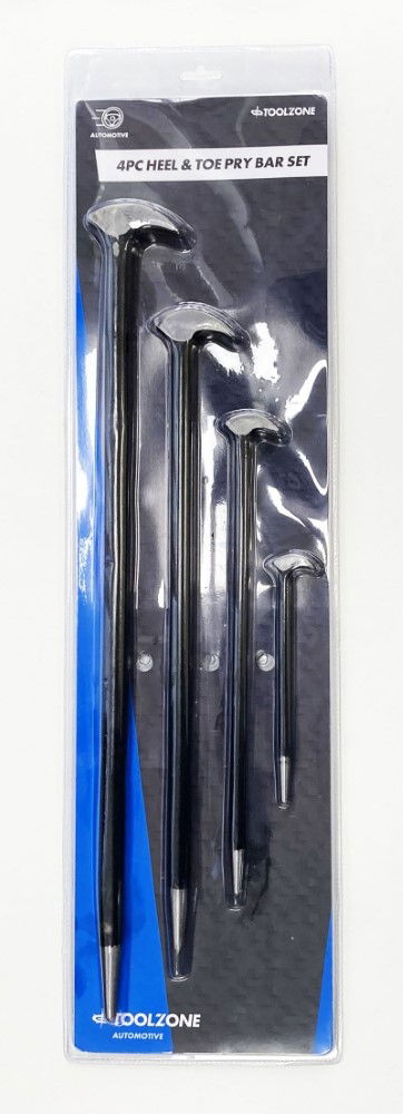 PRY BAR SET HEEL & TOE 4PC 6", 12", 16", 20" DROP FORGED - TOOLZONE KDPPN087