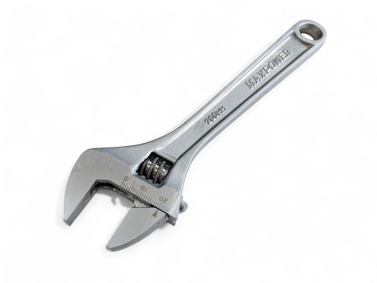 ADJUSTABLE SPANNER 8" MAX JAW 25mm DROP FORGED SATIN FINISH - TOOLZONE KDPSP051