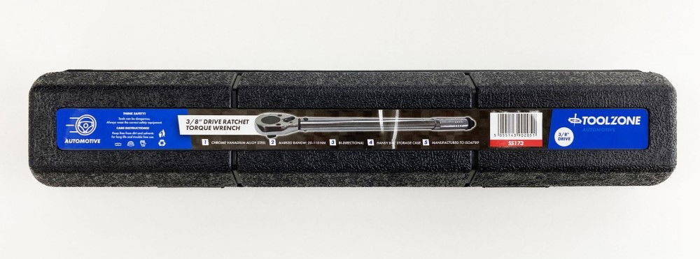 TORQUE WRENCH 3/8" DRIVE 20-110nm ISO6789 CRV SATIN FINISH - TOOLZONE KDPSS173