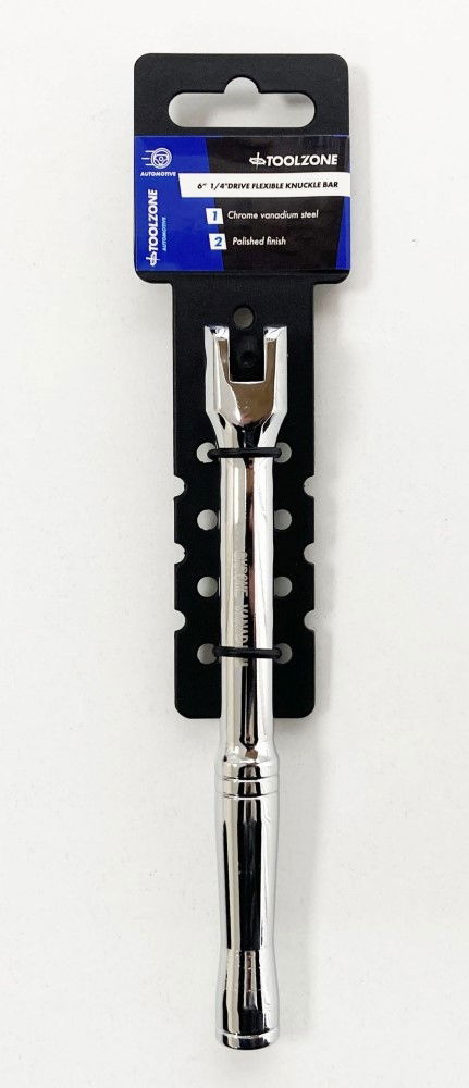 FLEXIBLE KNUCKLE BAR 1/4" DRIVE 150mm CRV - TOOLZONE KDPSS317