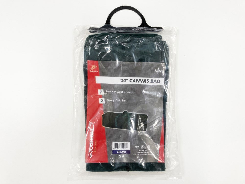 TOOLBAG 24" CANVAS ZIP CLOSURE WATER RESISTANT - TOOLZONE KDPTB020