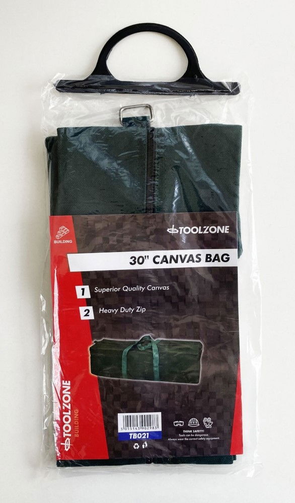 TOOLBAG 30" CANVAS ZIP CLOSURE WATER RESISTANT - TOOLZONE KDPTB021