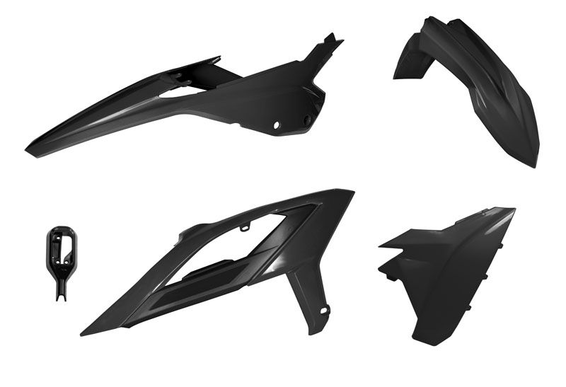 Beta RR 125-480 Plastic Kit / Body Set – Black – 2023