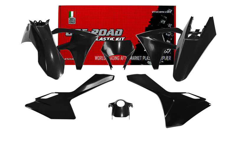 SPRING PREP PLASTIC KIT/6 2024 GASGAS EC, ECF BLACK, RTECH R-KITGAS-NR0-624