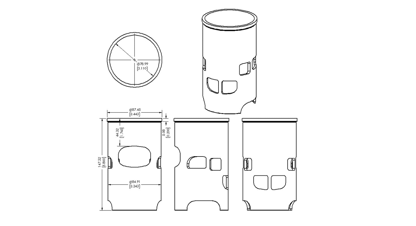 Vintco Cylinder Sleeve 80mm for (1978) Suzuki RM400