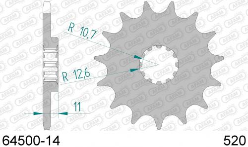 AFAM FRONT 14T, 520 AF16450014
