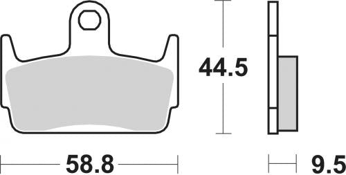 SBS 129HF BRAKE PADS ORGANIC