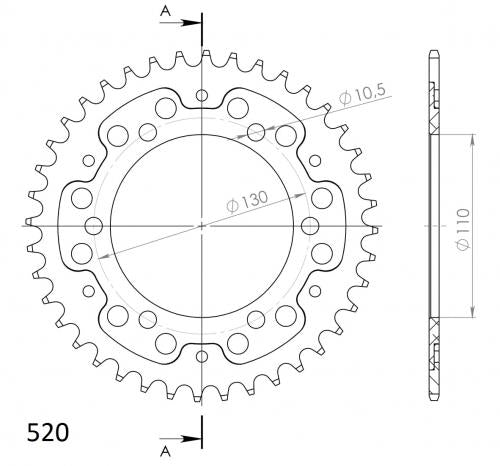SUPERSPROX SUPERSPROX REAR STEALTH 40T, BLUE, 520 SU648640D
