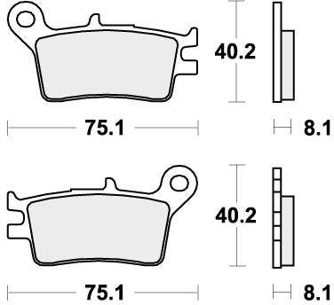 SBS 629HF BRAKE PADS ORGANIC