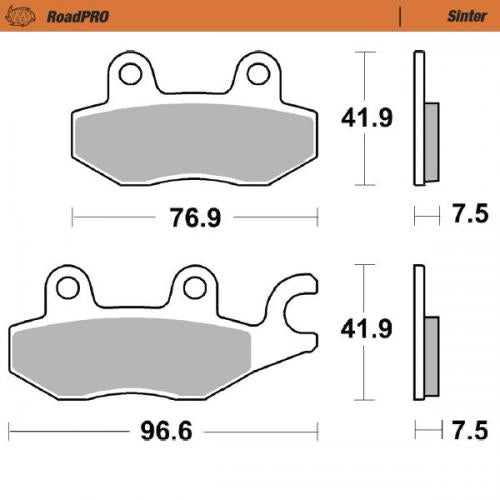 MOTO MASTER 413701, BRAKE PAD SINTER